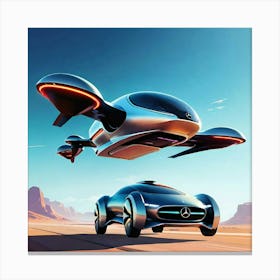 Futuristic Mercedes Car 1 Canvas Print