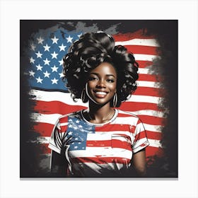 American Girl With Afro 2 Canvas Print