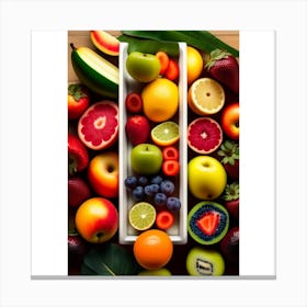 Fresh fruits Canvas Print