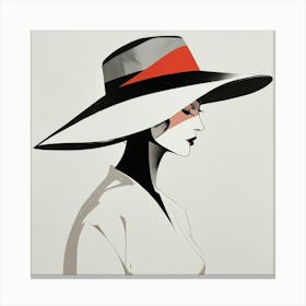 Woman in a Hat 2 Canvas Print