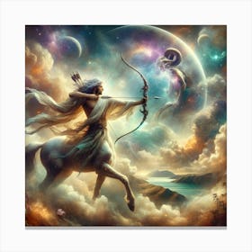 Sagittarius Mystique: A Surreal Astrological Vision Canvas Print