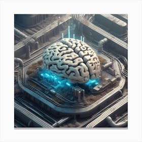 Futuristic Brain 14 Canvas Print