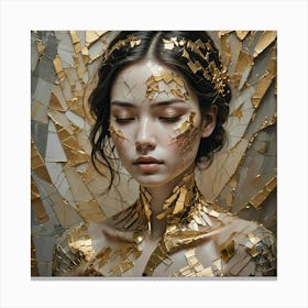 Gold Mosaic Canvas Print