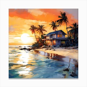 Azure Serenity: Caribbean Dreamscape Canvas Print