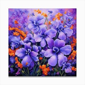 Purple Flowers 3 Canvas Print