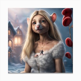 mouse girl Canvas Print