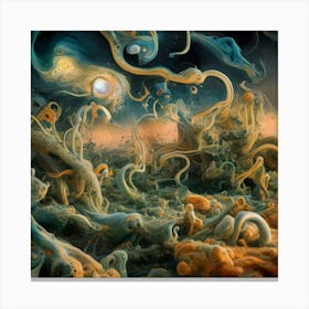 'Sea Monsters' Canvas Print