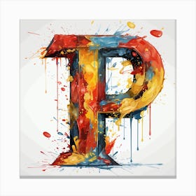 Letter P 2 Canvas Print