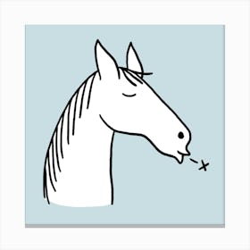 Horse Blowing A Kiss Canvas Print