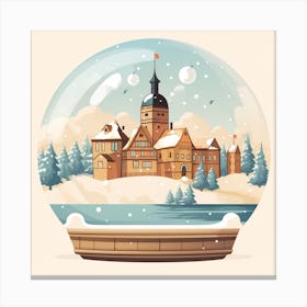 Trakai Castle Lithuania Snowglobe Canvas Print