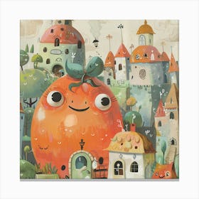 Orange Town Canvas Print