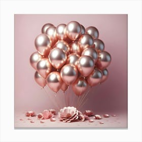 Rose Gold Balloons Canvas Print