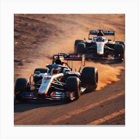 Formula 1 Moon Race Canvas Print