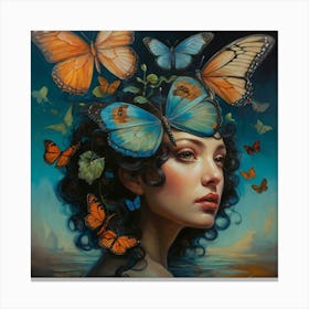 Butterfly Head Canvas Print