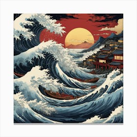 Katsushika Hokusais Japanese Kanagawa Waves Lienzos