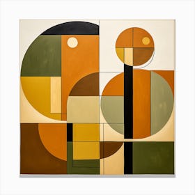 Abstract Shapes Warm Neutral Colors 3 Canvas Print
