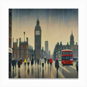 London Street Scene 1 Canvas Print