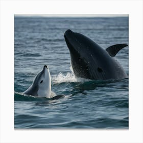 Humpback Whales Canvas Print