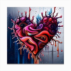 Abstract Heart Canvas Print