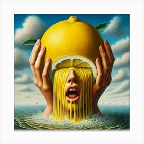 Lemon Head Canvas Print