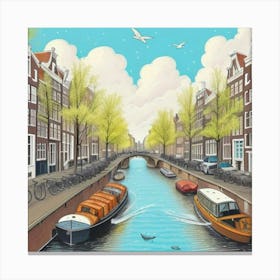 Amsterdam Canal 1 Canvas Print