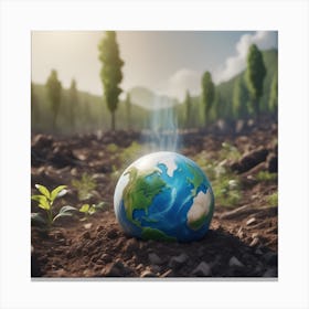 Earth In The Dirt Concept Canvas Print