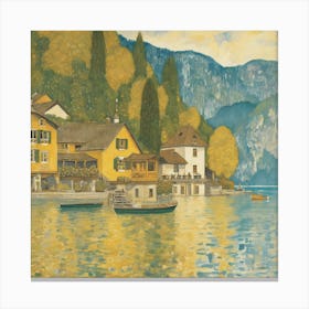 On Lake Attersee, Gustav Klimt 20 Canvas Print