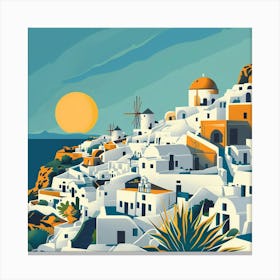 Oia Village Canvas Print