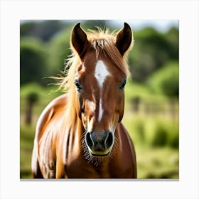 Grass Horse Mammal Animal Head Steady Offspring Beauty Riding Horse Mare Dam Cute Streng (2) Canvas Print