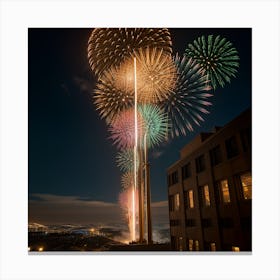 San Francisco Fireworks Canvas Print