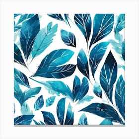 ocean blue leafs 1 Canvas Print