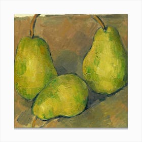 Three Pears Canvas Print