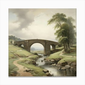 Landscape Bridge Huntingdon Valley Henry Lyman Sayen 2 Canvas Print