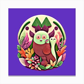 Owl In The Forest Canvas Print