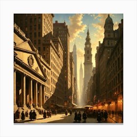 New York im Rembrandt Style Canvas Print