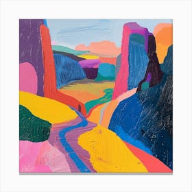 Colourful Abstract Bohemian Switzerland National Park Czech Republic 2 Canvas Print