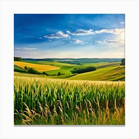 Grass German Cultivate Commercial Ecology Plant Sun Day Cultivated Scene Green Flying Pa (9) Canvas Print