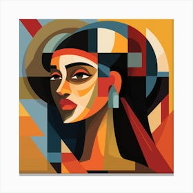 Cubism Ecuadorian Woman 03 Canvas Print