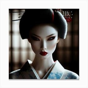 Geisha Creative Illustration Artwork 8 Canvas Print