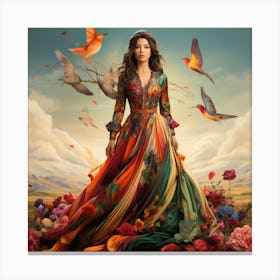 Queen Of Birds Canvas Print