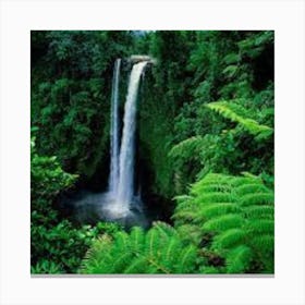 Waterfall In The Jungle Canvas Print