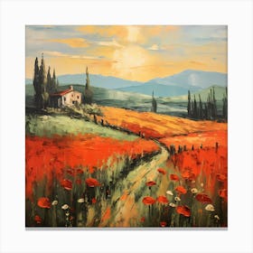 Abstract Tapestry of Tuscany Canvas Print