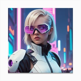 Futuristic Girl Canvas Print