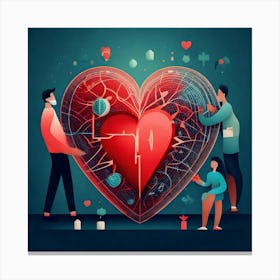 Firefly Heart, Disease, Management, Health, Cardiac, Care, Treatment, Prevention, Diagnosis, Cardiol (11) Canvas Print