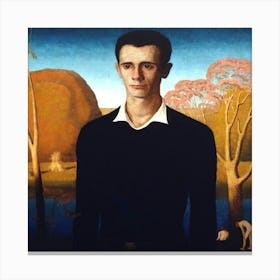 Man In Front Of A Tree Canvas Print