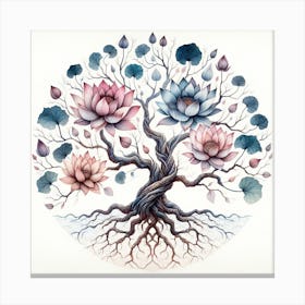 Lotus Tree 4 Canvas Print