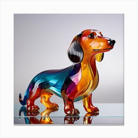 Glass Dachshund Canvas Print