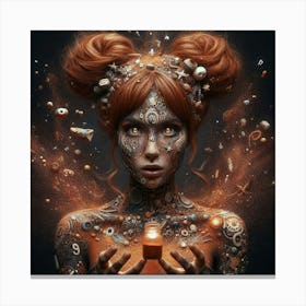 Cyborg Woman 1 Canvas Print