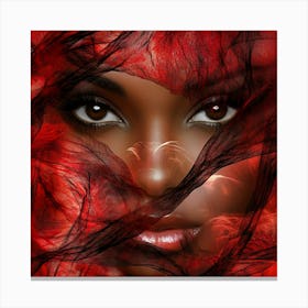 Black Woman With Red Hair 3 Canvas Print