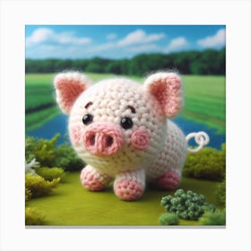 Amigurumi, wild pig 1 Canvas Print